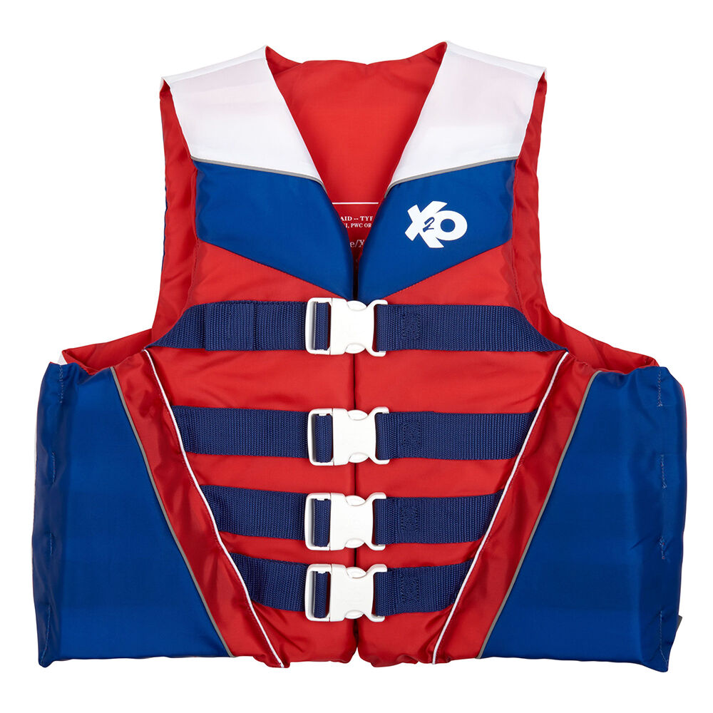 Action 4 Buckle Life Vest Red/White/Blue