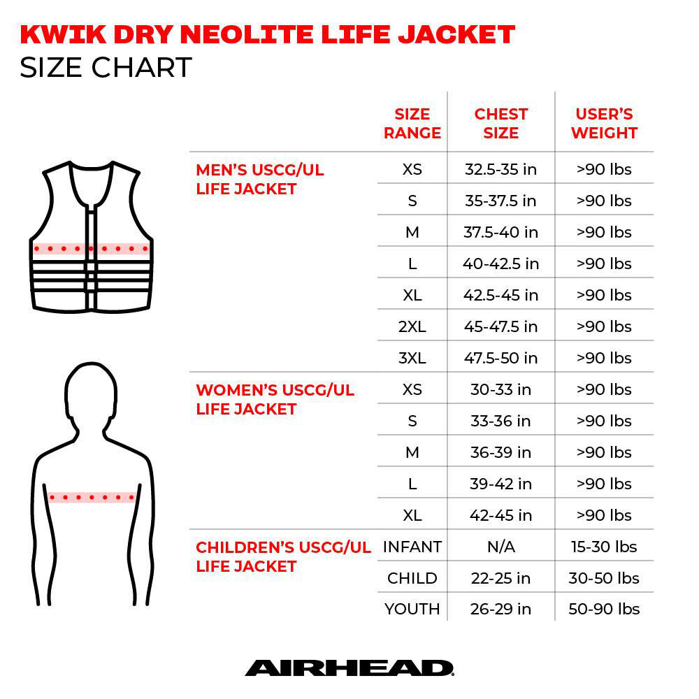 Airhead Infant Wicked Neolite Kwik-Dry Life Vest 3 Airhead Infant Wicked Neolite Kwik-Dry Life Vest