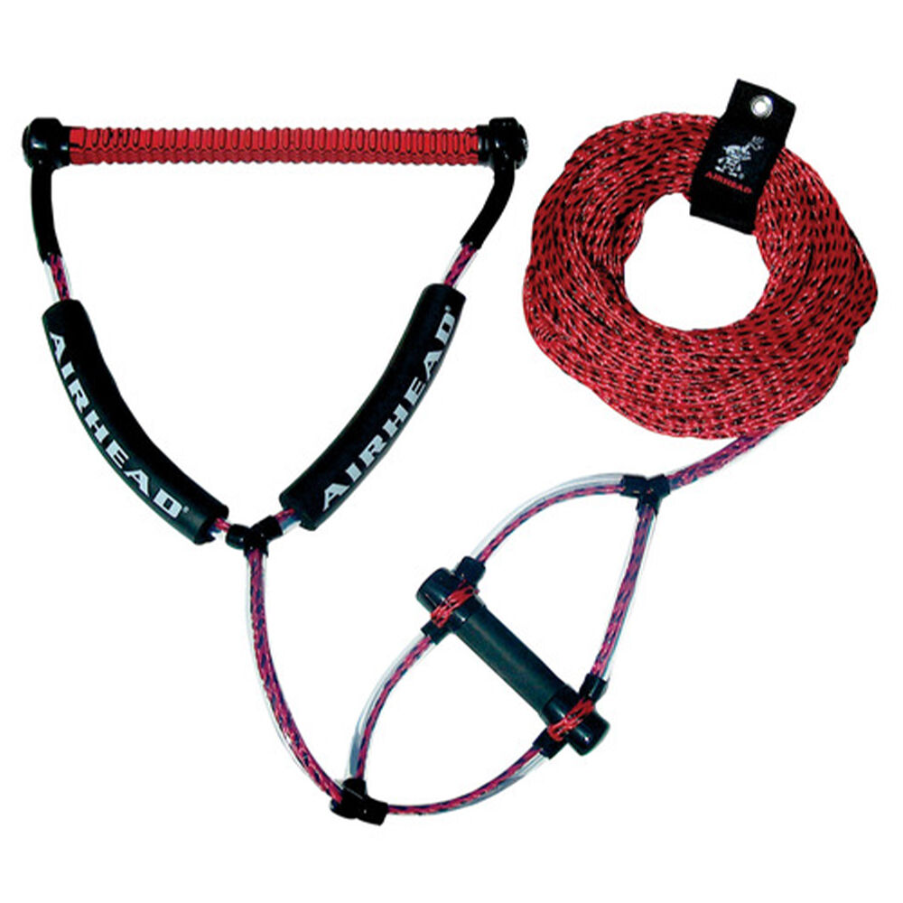 Airhead Wakeboard Rope with Trick Handle Red