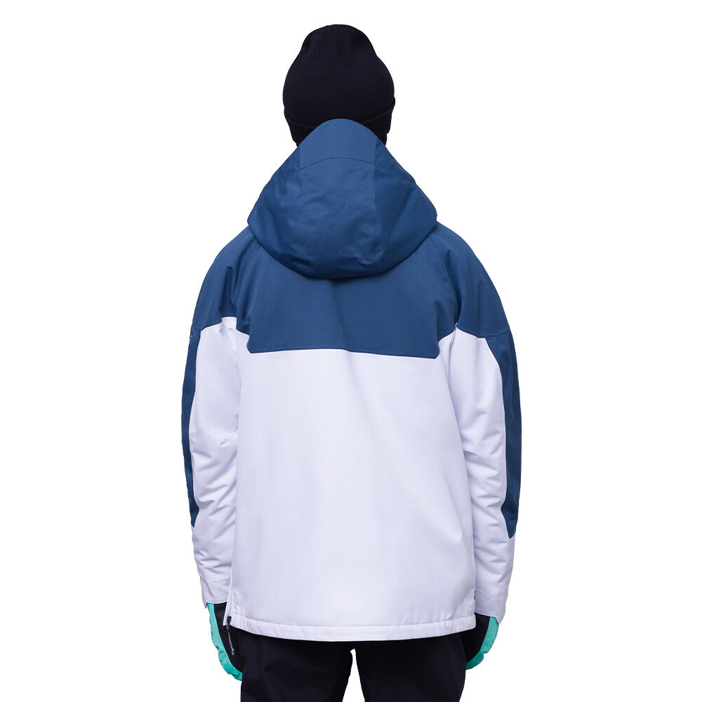 686 Renewal Insulated Anorak Jacket White Orion Blue