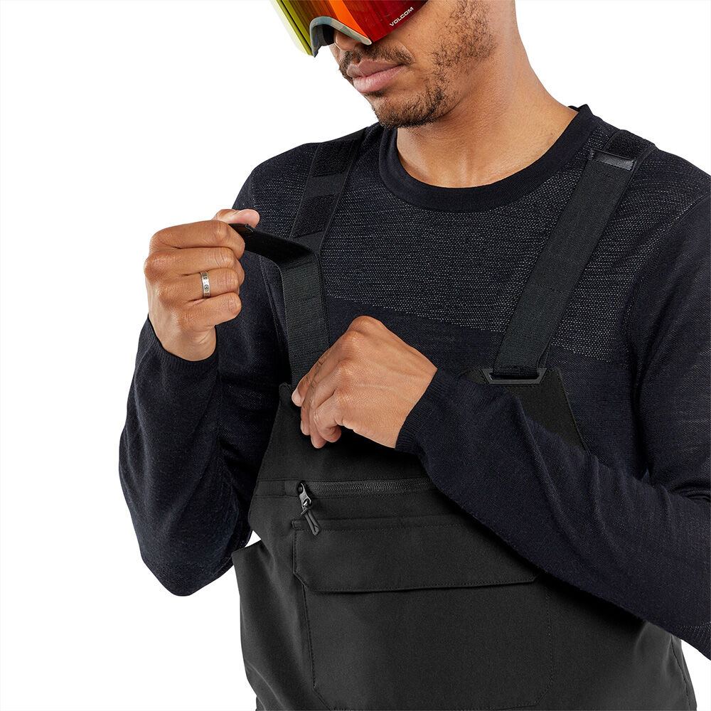 Volcom Men's Roan Bib Overalls Black 4 Volcom Men's Roan Bib Overalls Black