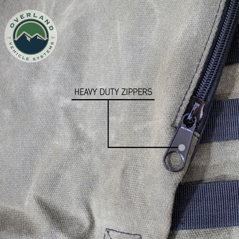 Overland Vehicle Systems Canyon Extra Large Trash Bag with Spare Tire Mount, #16 Waxed Canvas 3 Overland Vehicle Systems Canyon Extra Large Trash Bag with Spare Tire Mount, #16 Waxed Canvas