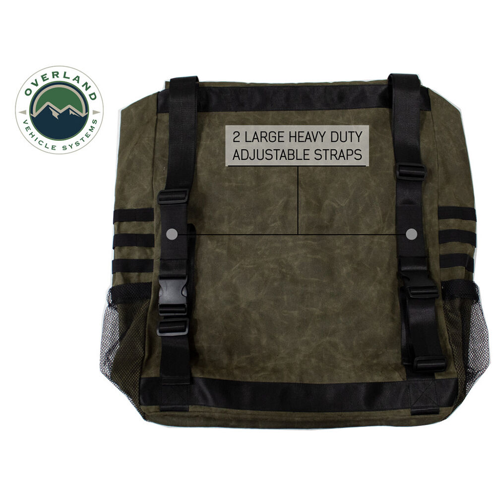Overland Vehicle Systems Canyon Extra Large Trash Bag with Spare Tire Mount, #16 Waxed Canvas 6 Overland Vehicle Systems Canyon Extra Large Trash Bag with Spare Tire Mount, #16 Waxed Canvas