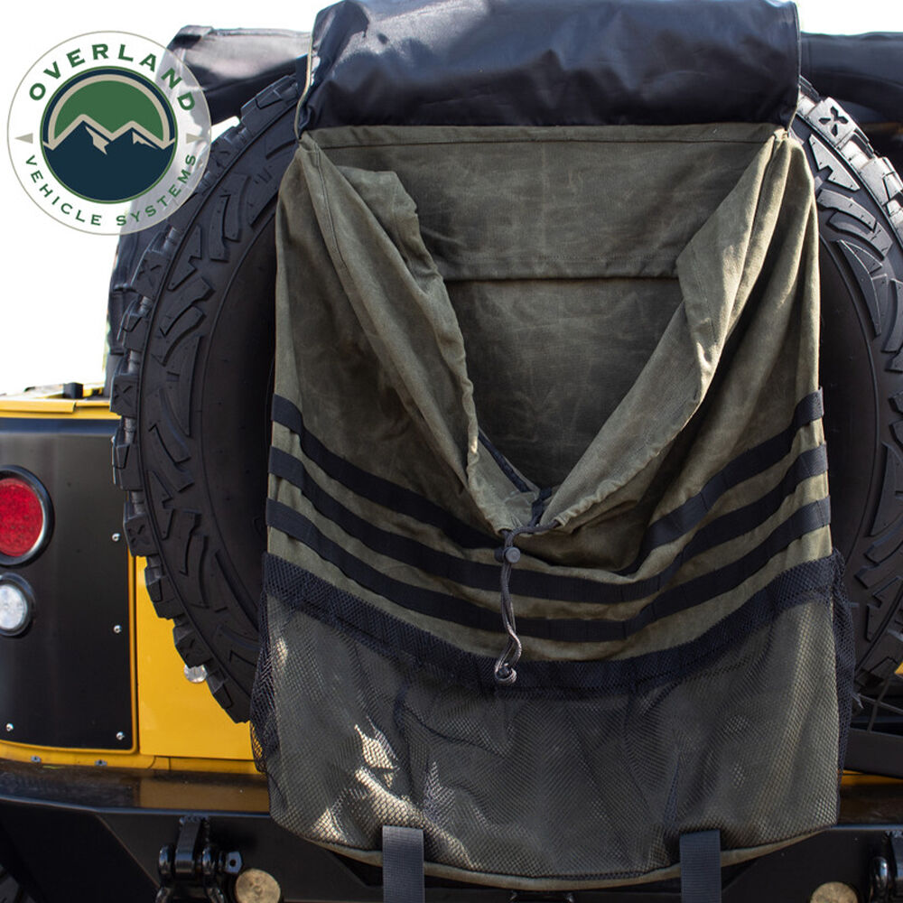 Overland Vehicle Systems Canyon Extra Large Trash Bag with Spare Tire Mount, #16 Waxed Canvas 8 Overland Vehicle Systems Canyon Extra Large Trash Bag with Spare Tire Mount, #16 Waxed Canvas