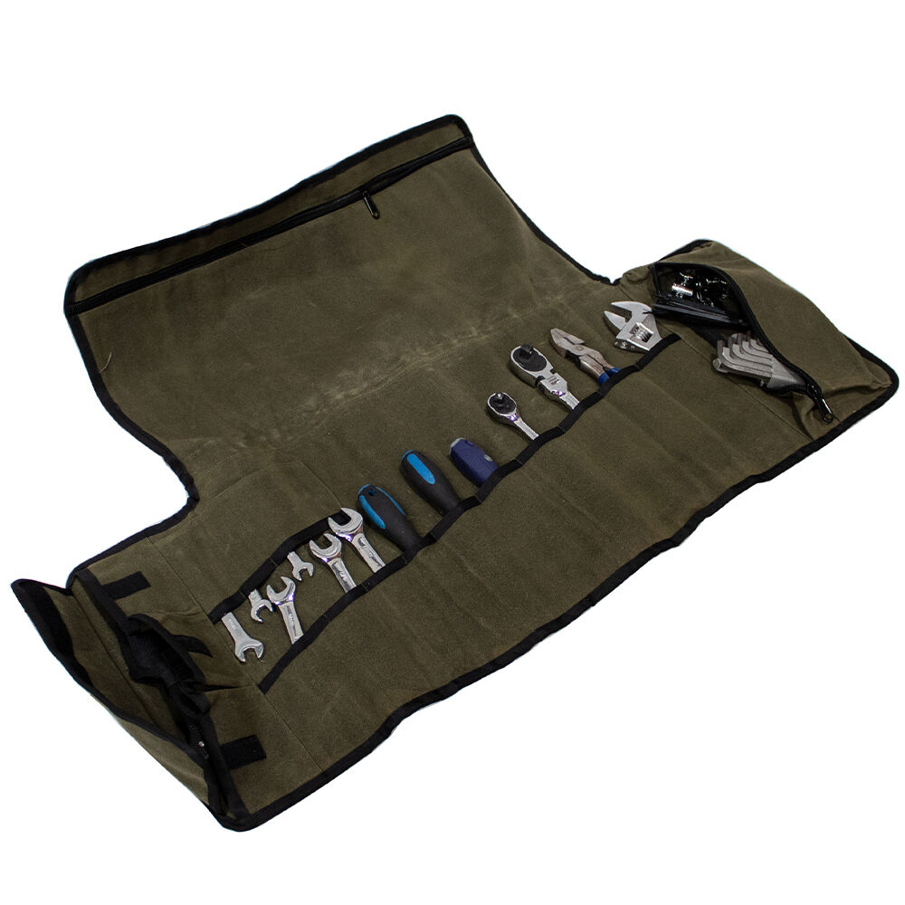 Overland Vehicle Systems Rolled Bag General Tool Organizer, #16 Waxed Canvas