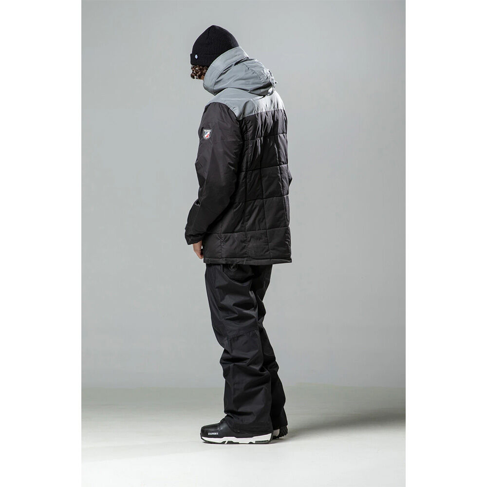 Chamonix Monchu Quilted Baffle Parka Men's Jacket Black/Grey Medium 3 Chamonix Monchu Quilted Baffle Parka Men's Jacket Black/Grey Medium
