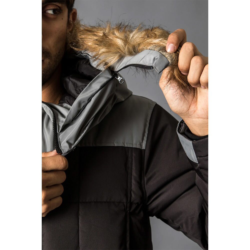 Chamonix Monchu Quilted Baffle Parka Men's Jacket Black/Grey Medium 8 Chamonix Monchu Quilted Baffle Parka Men's Jacket Black/Grey Medium