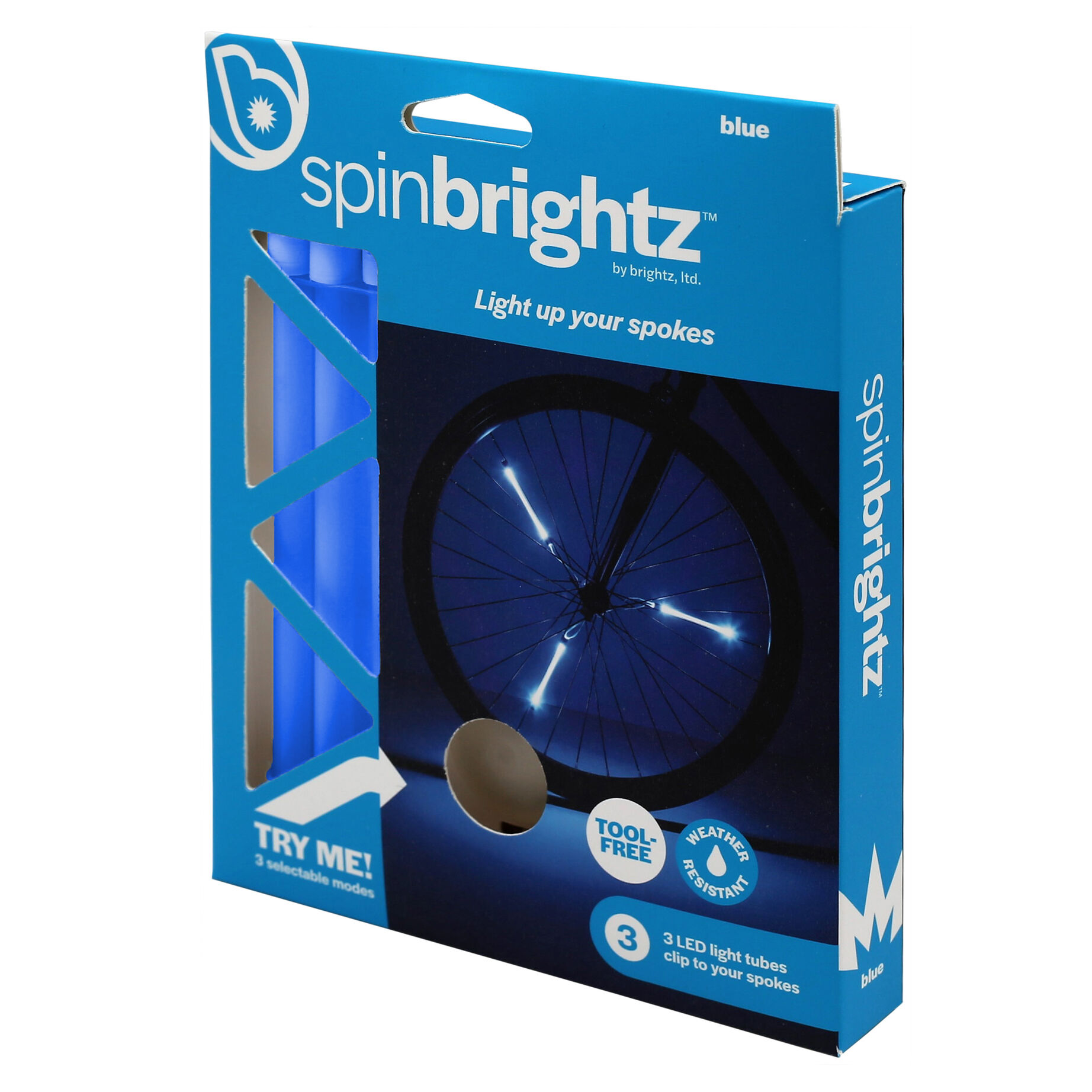 Spin Brightz Bicycle Spoke Lights, Blue 4 Spin Brightz Bicycle Spoke Lights, Blue