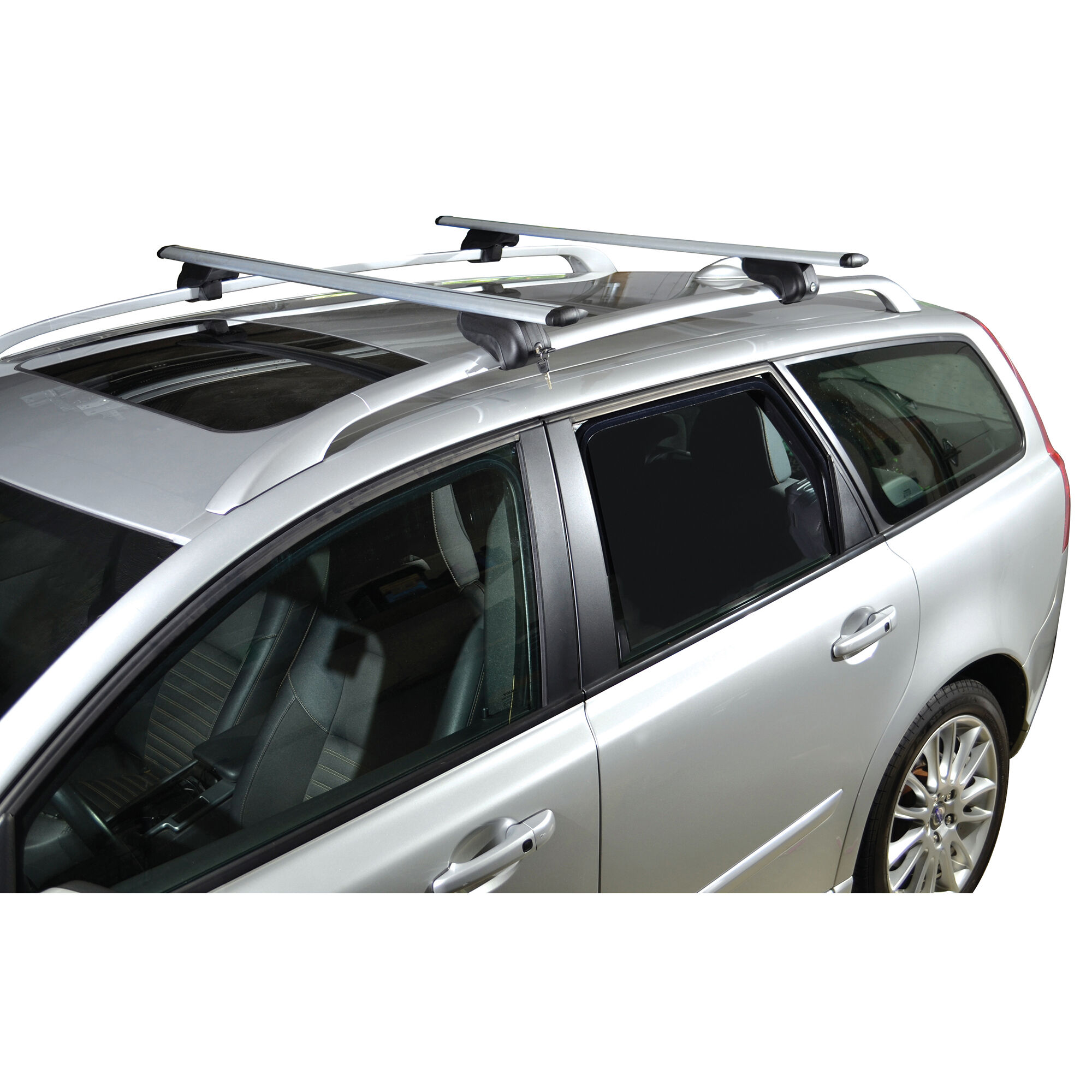 Malone AirFlow2 Roof Rack with Aero Crossbars for Raised, Factory Side Rails, 50"