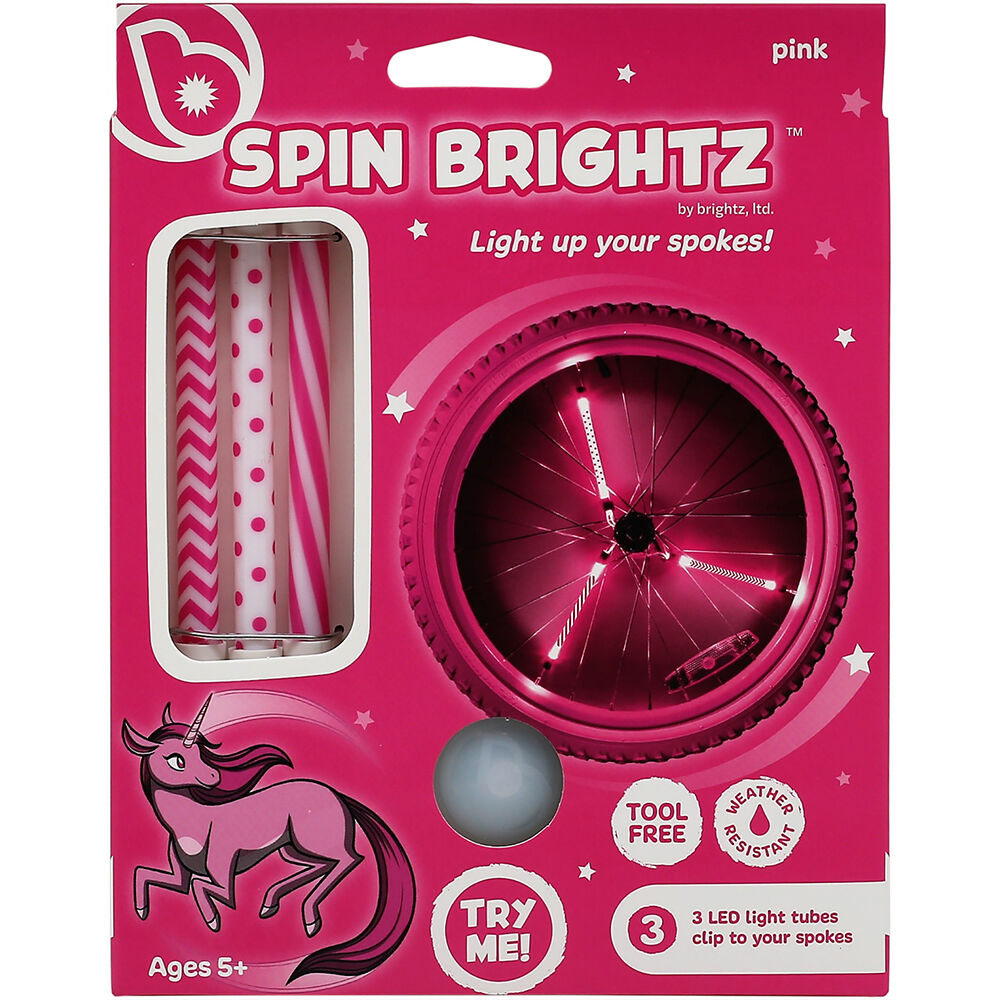 Spin Brightz Kids' Bicycle Spoke Lights, Pink