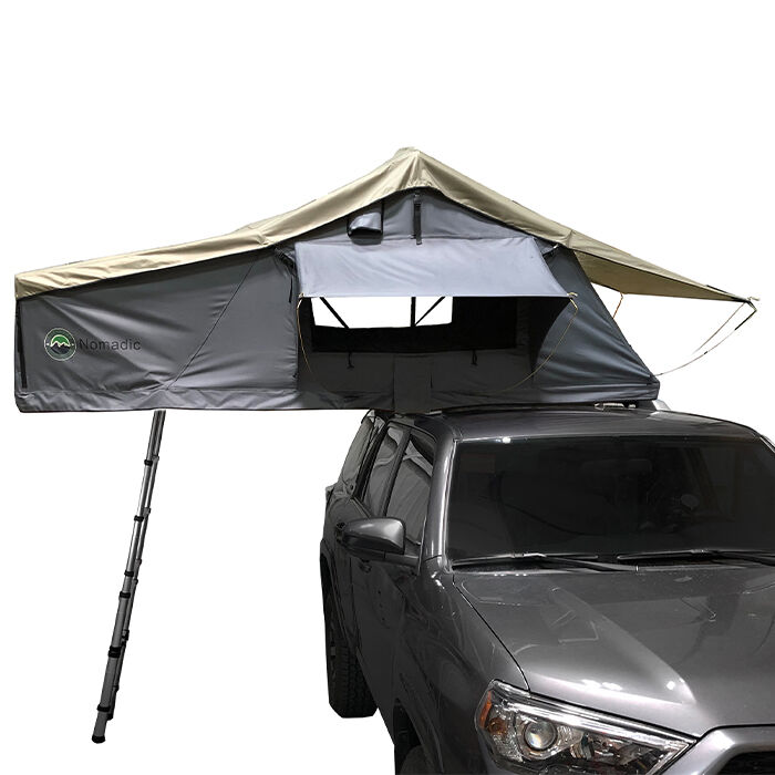 Nomadic 2 Extended Roof Top Tent, Dark Gray and Green