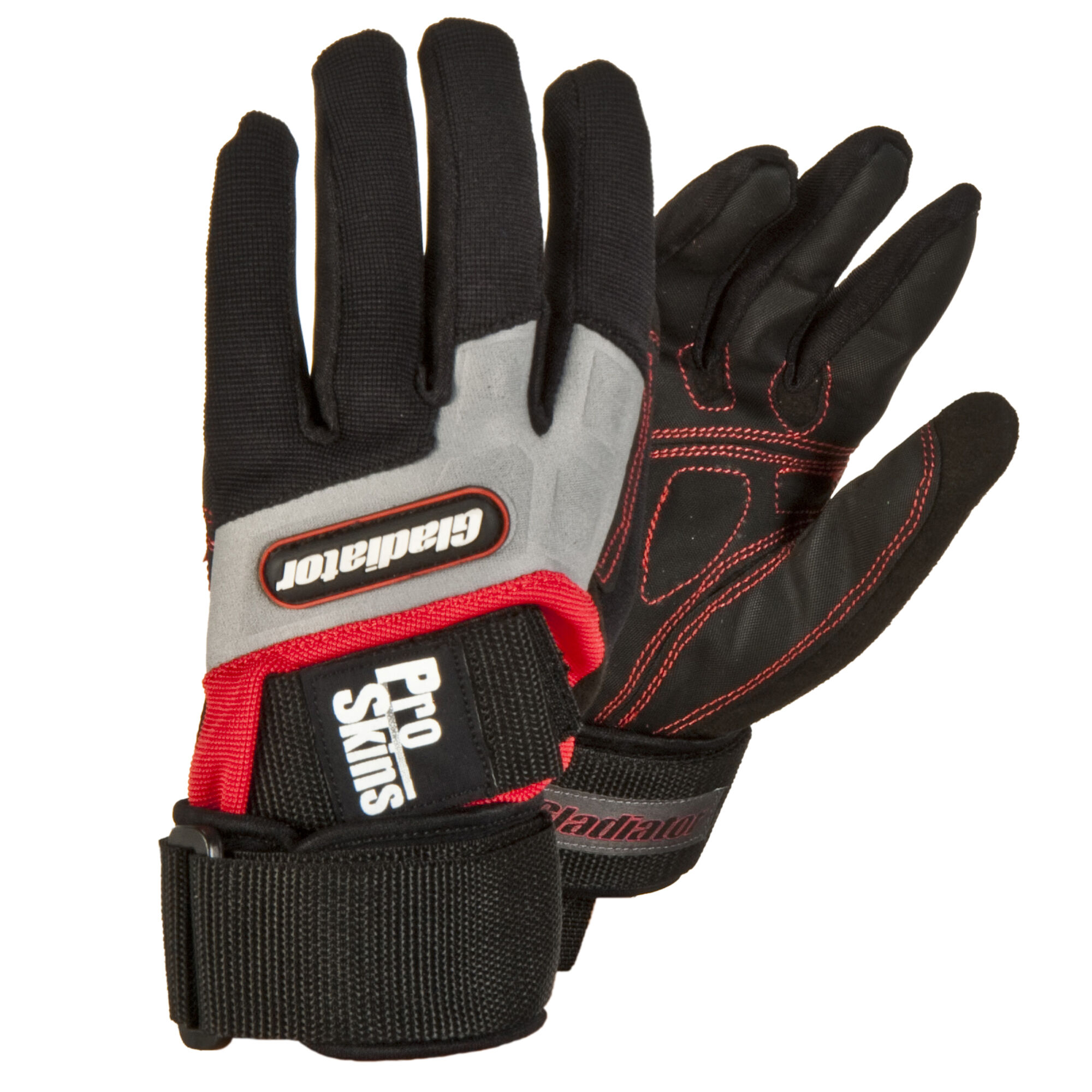 Gladiator Pro Skins Full-Finger Waterski Glove Black/Red