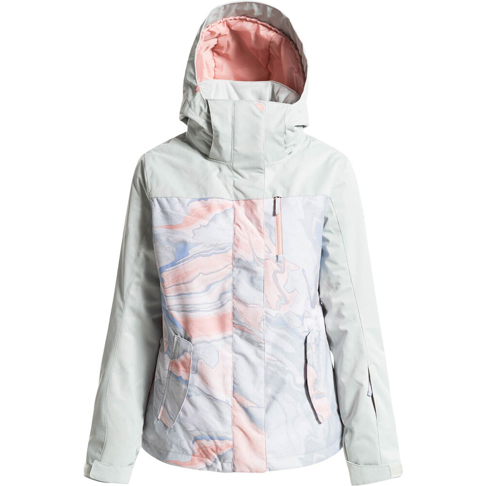 Roxy Jetty Block Snowboard Jacket Gray Violet