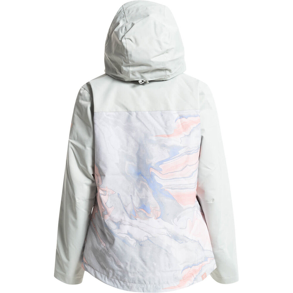 Roxy Jetty Block Snowboard Jacket Gray Violet
