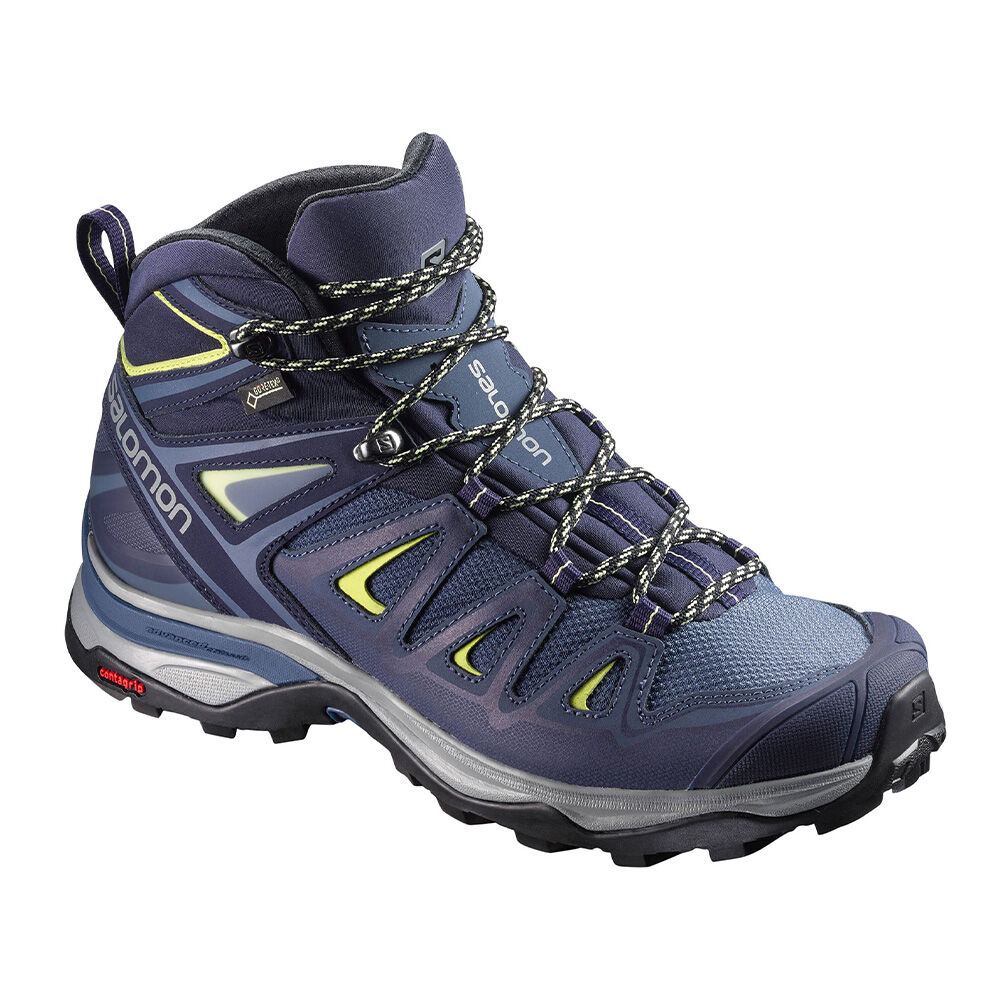 Salomon X Ultra 3 Mid GTX Wide Hiking Boots - Womens Blue